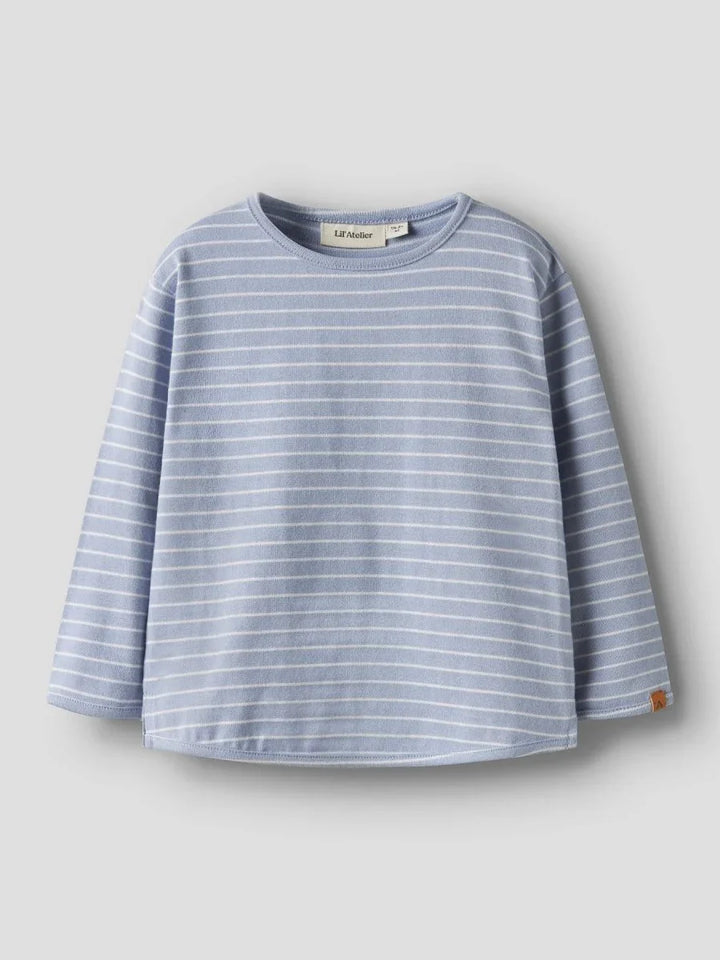 Blå og hvit striper barne genser, myk ull, 0-8 år