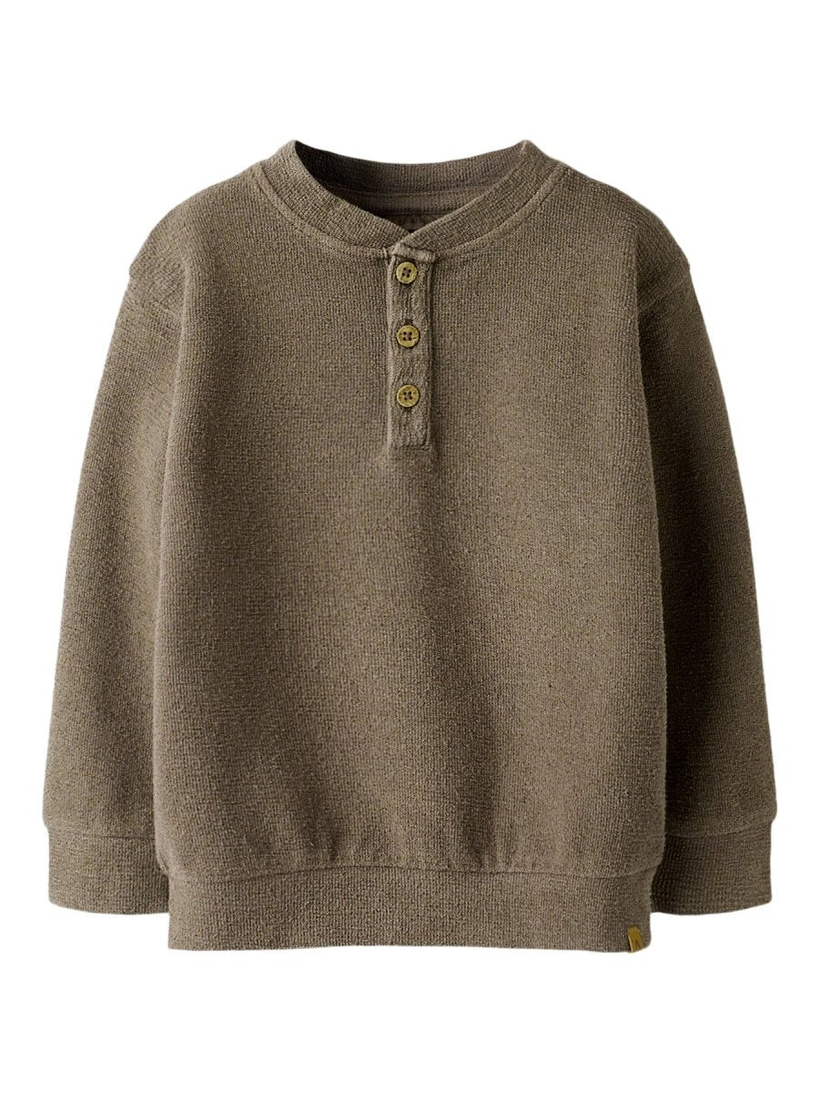 Lil' Atelier Mini BANJO LS LOOSE SWEAT - Shitake | Torgunns Barneklær AS