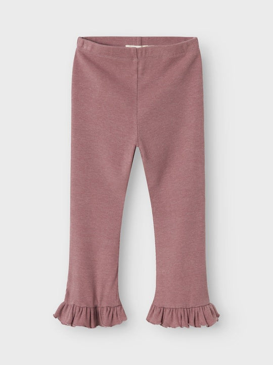 Lil' Atelier Mini DARLA BOOTCUT LEGGING - Nostalgia Rose | Torgunns Barneklær AS