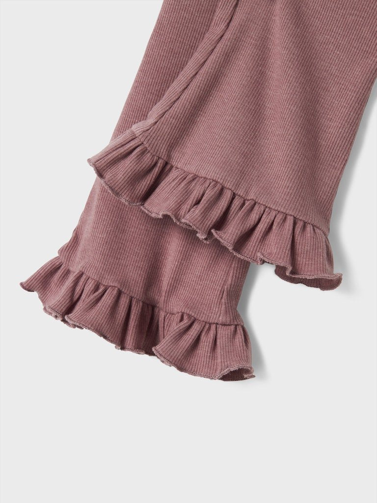 Lil' Atelier Mini DARLA BOOTCUT LEGGING - Nostalgia Rose | Torgunns Barneklær AS