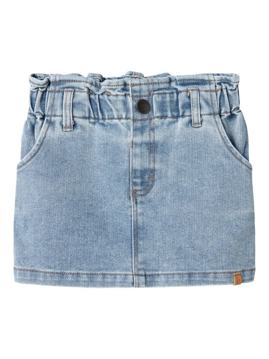 Lil' Atelier Mini DARLEE Denimskjørt - Medium Blue Denim | Torgunns Barneklær AS