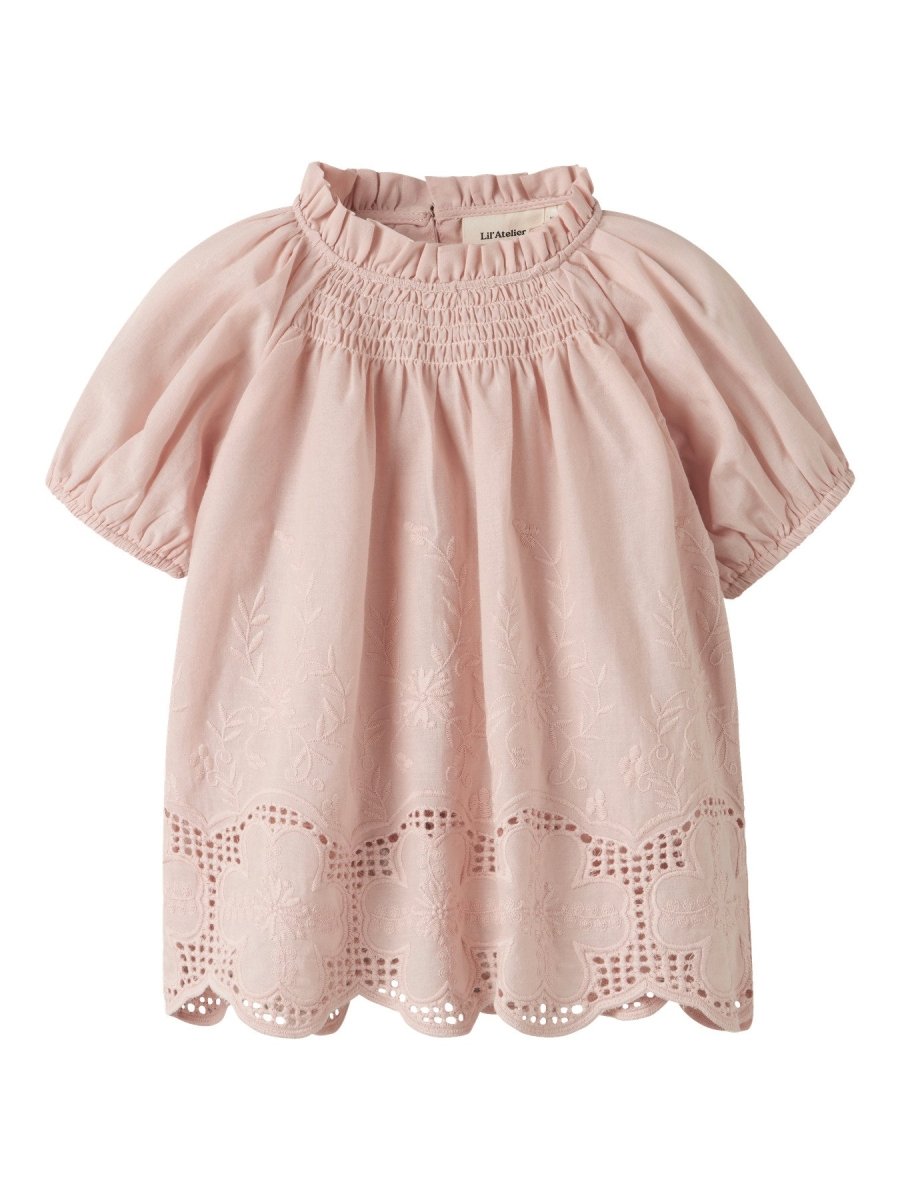 Lil' Atelier Mini DAYNA SS LOOSE SHIRT - Peach Whip | Torgunns Barneklær AS