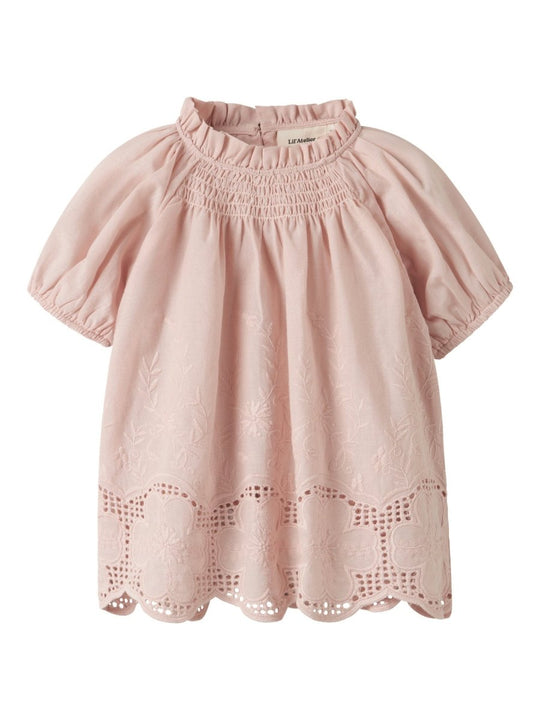 Lil' Atelier Mini DAYNA SS LOOSE SHIRT - Peach Whip | Torgunns Barneklær AS