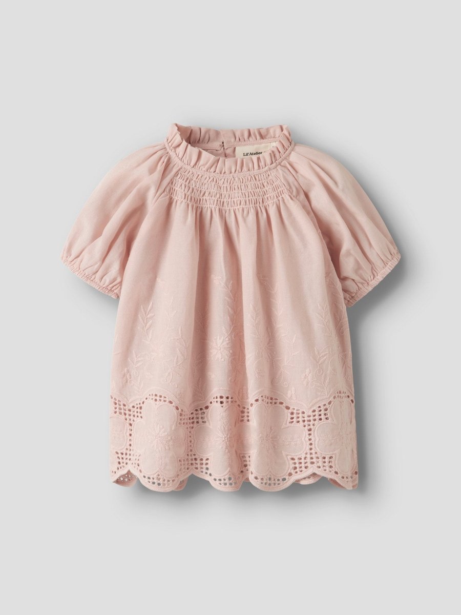 Lil' Atelier Mini DAYNA SS LOOSE SHIRT - Peach Whip | Torgunns Barneklær AS