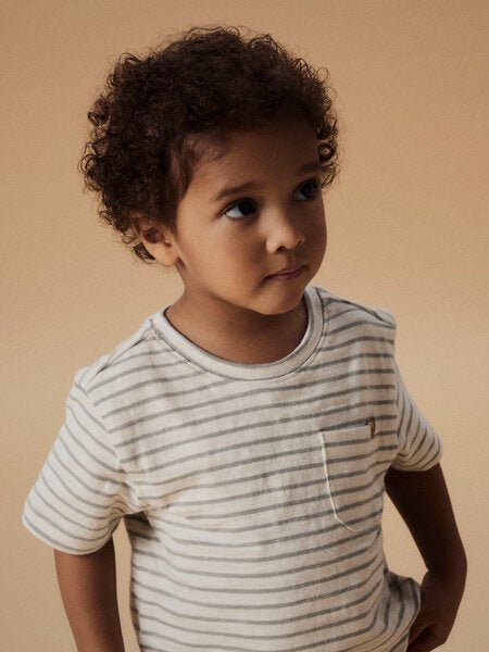 Lil' Atelier Mini DENJI SS LOOSE TOP - Forest Fog | Torgunns Barneklær AS
