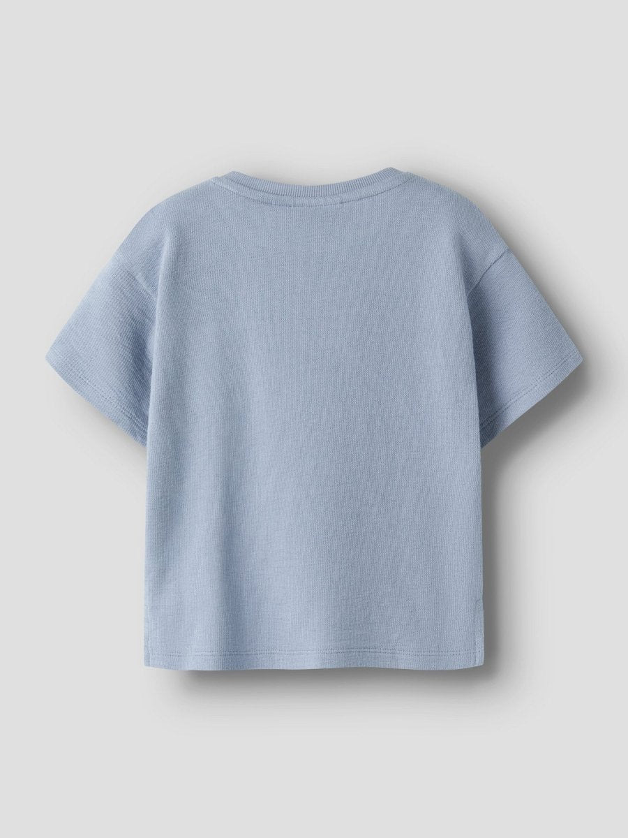 Lil' Atelier Mini Dias Lop ss Loose Sweat - Dusty Blue | Torgunns Barneklær AS