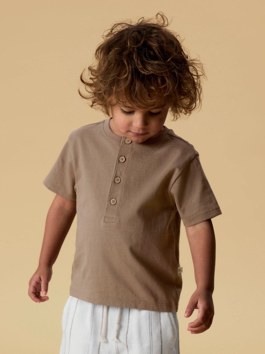 Lil Atelier Mini DOLAN LEN LOOSE topp - Coca Mocha | Torgunns Barneklær AS
