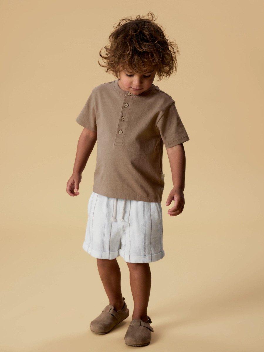Lil Atelier Mini DOLAN LEN LOOSE topp - Coca Mocha | Torgunns Barneklær AS