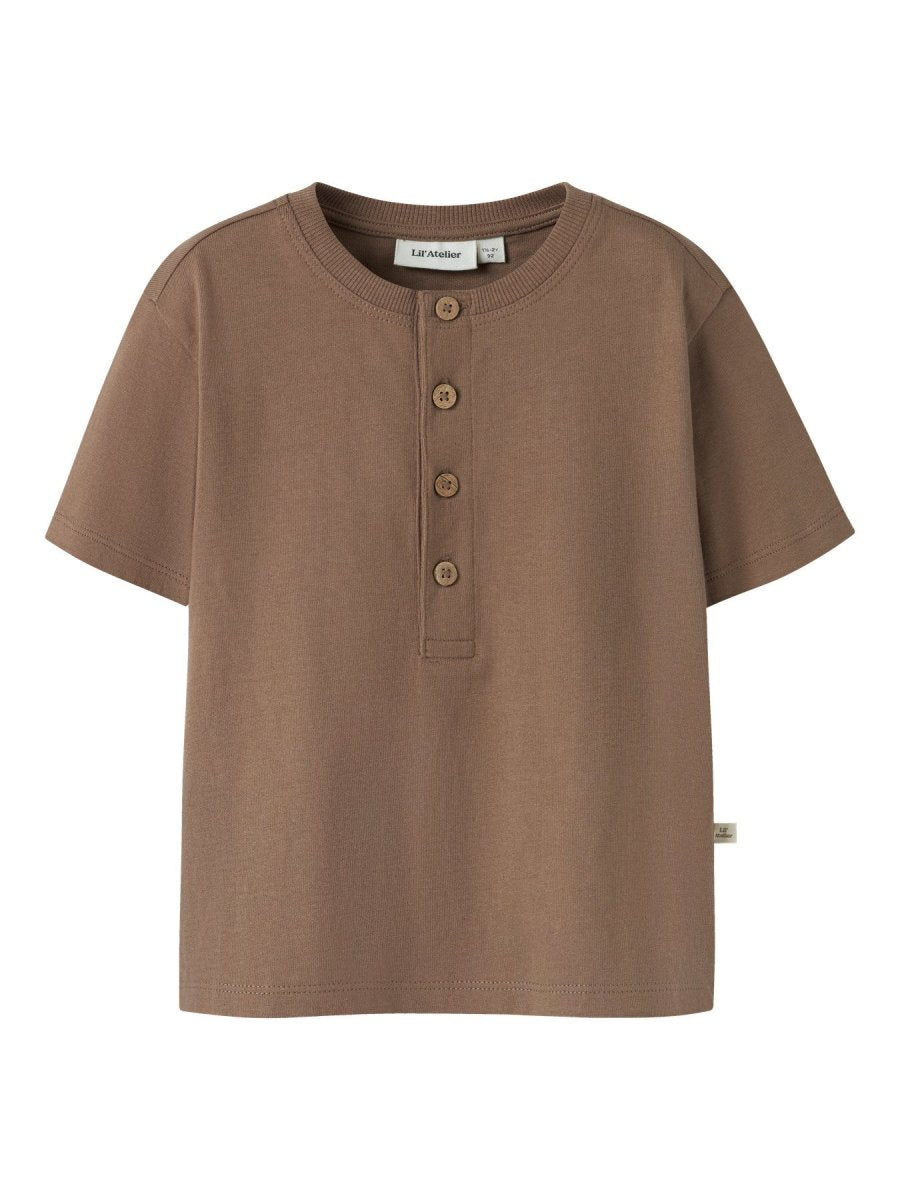 Lil Atelier Mini DOLAN LEN LOOSE topp - Coca Mocha | Torgunns Barneklær AS