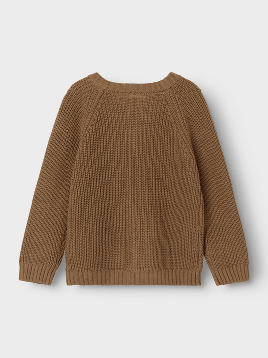 Lil' Atelier MINI EMLEN LIN LS KNIT NOOS - Sepia Tint | Torgunns Barneklær AS