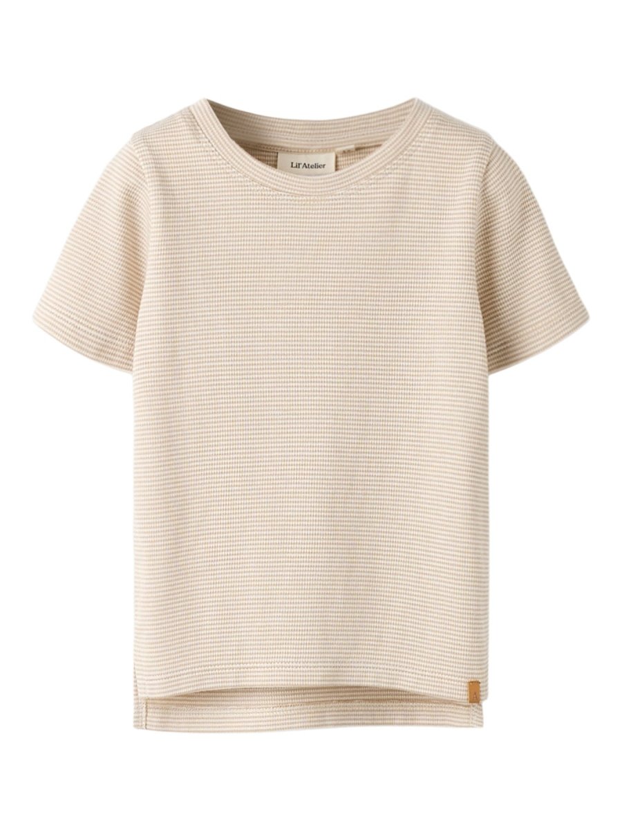Lil' Atelier Mini FENG SS SLIM TOP - Oxford Tan | Torgunns Barneklær AS