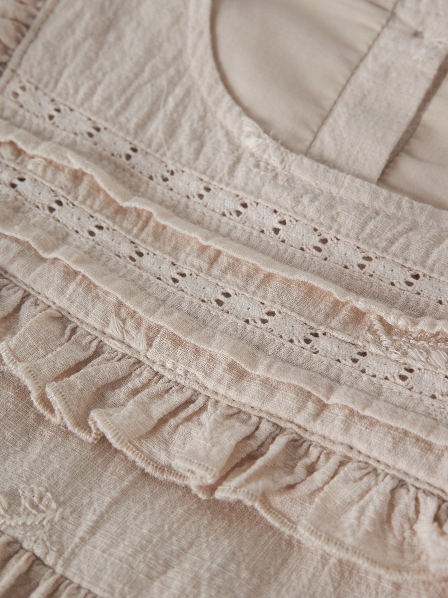 Lil Atelier Mini FERONIA LOOSE kjole - Pumice Stone | Torgunns Barneklær AS