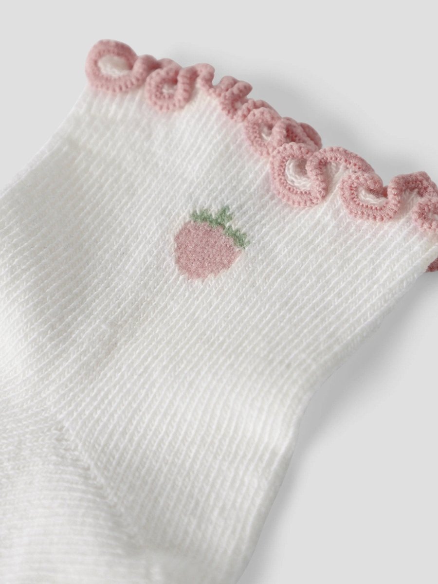 Lil' Atelier Mini FIDUCIA SOCK - Coconut Milk | Strawberry | Torgunns Barneklær AS