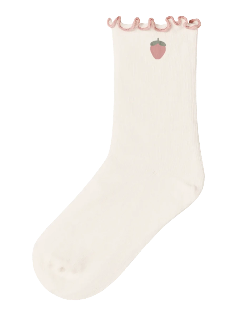 Lil' Atelier Mini FIDUCIA SOCK - Coconut Milk | Strawberry | Torgunns Barneklær AS
