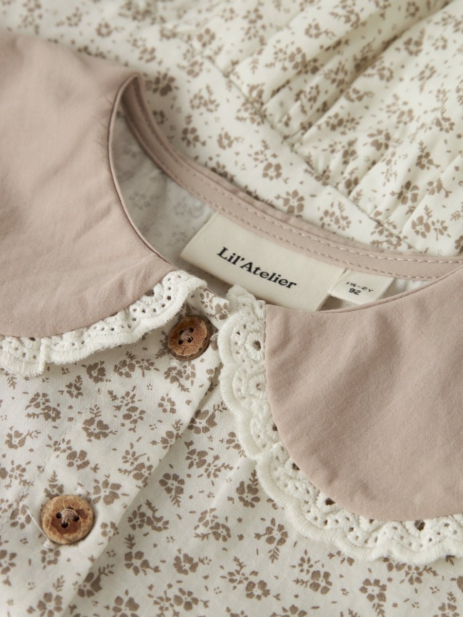 Lil' Atelier Mini FJOLA SS LOOSE SHIRT - Coconut Milk | Torgunns Barneklær AS