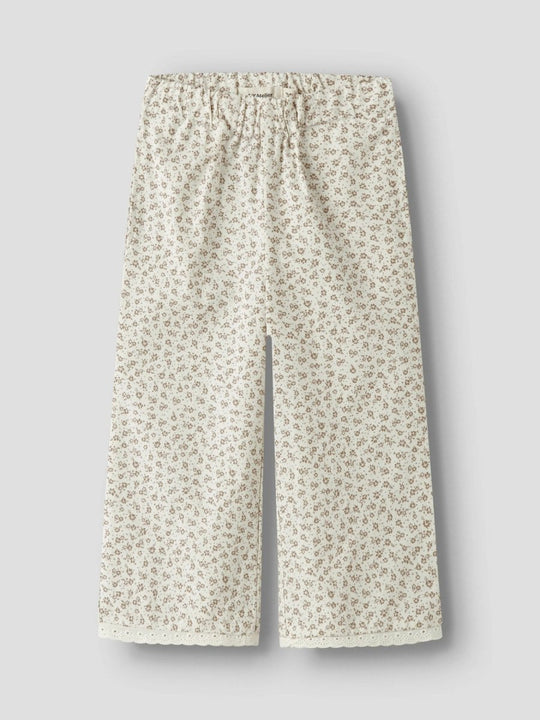 Lil' Atelier Mini FJOLA WIDE ANCLE PANT - Coconut Milk | Torgunns Barneklær AS