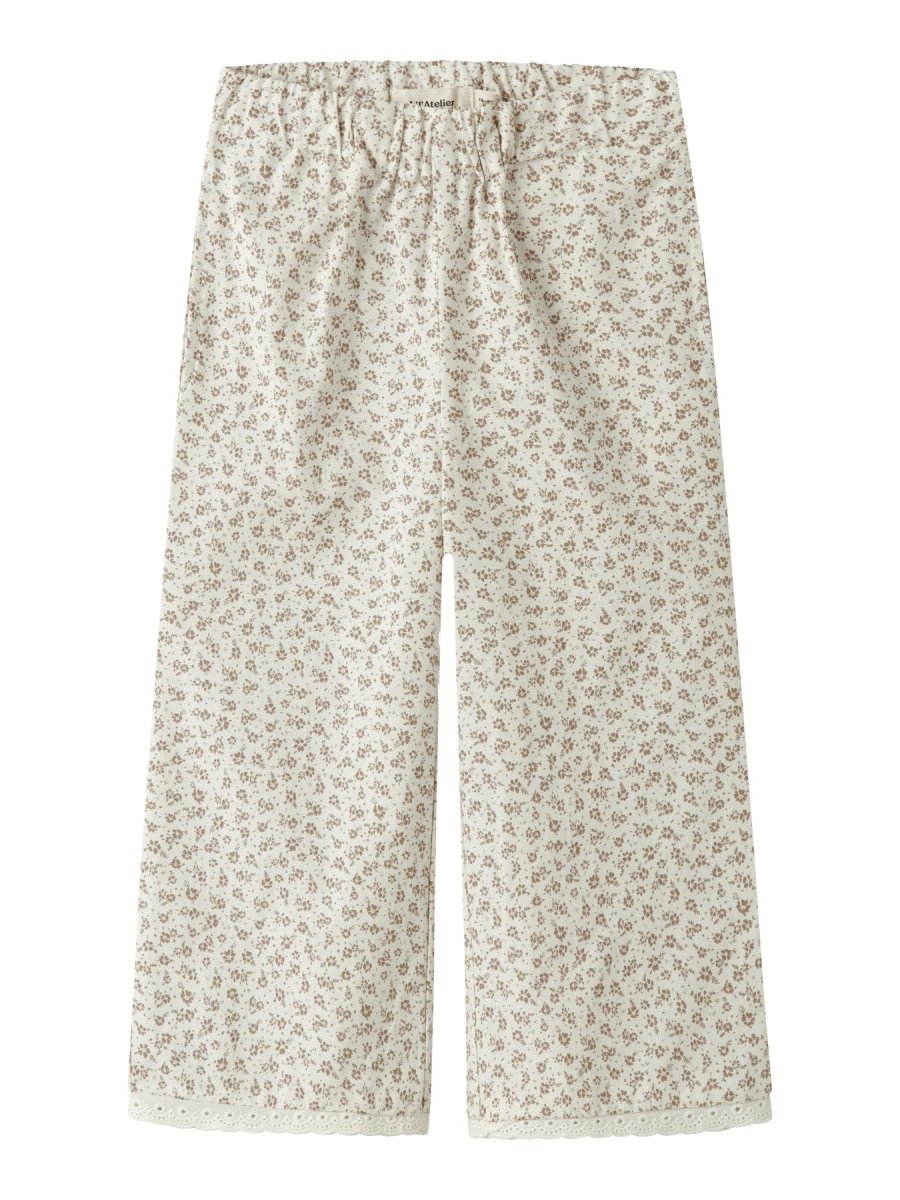 Lil' Atelier Mini FJOLA WIDE ANCLE PANT - Coconut Milk | Torgunns Barneklær AS