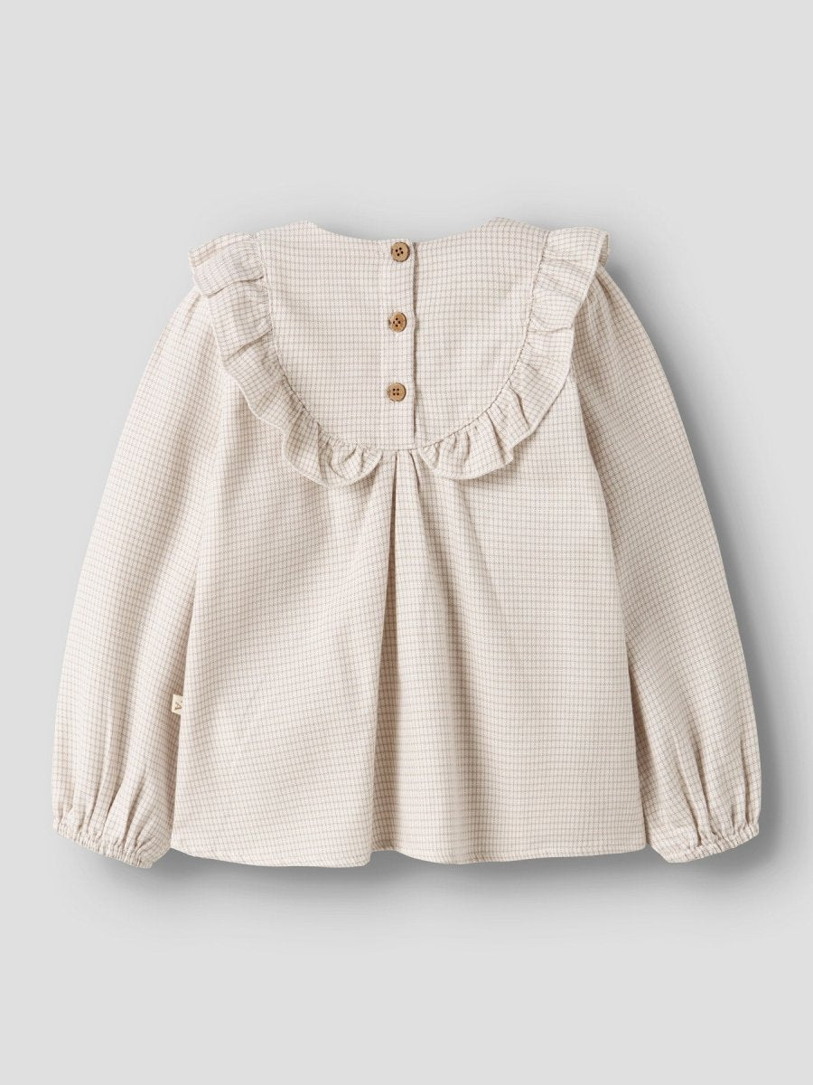 Lil' Atelier Mini FOLEY LS LOOSE SHIRT - Coconut Milk | Torgunns Barneklær AS