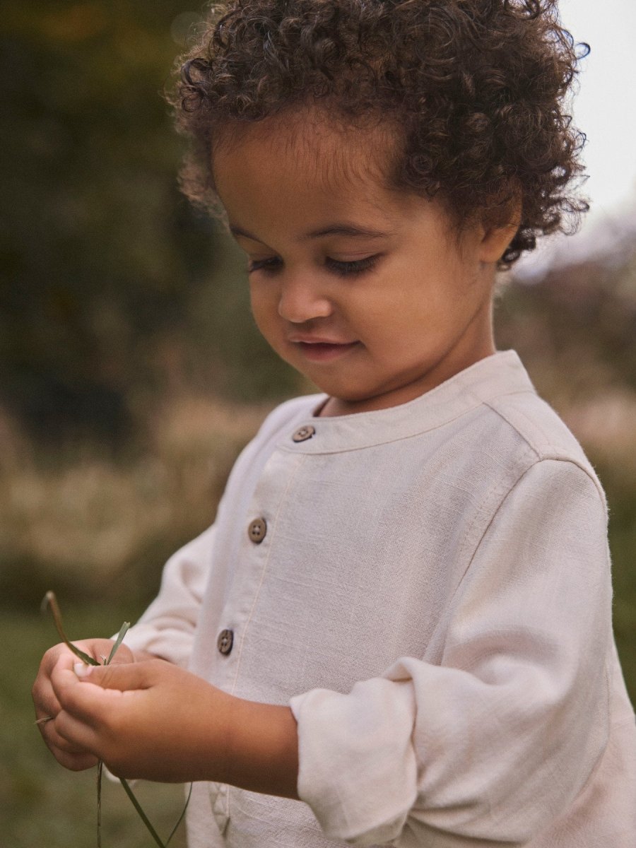 Lil Atelier Mini FREDDIE LOOSE skjorte - Coconut Milk | Torgunns Barneklær AS