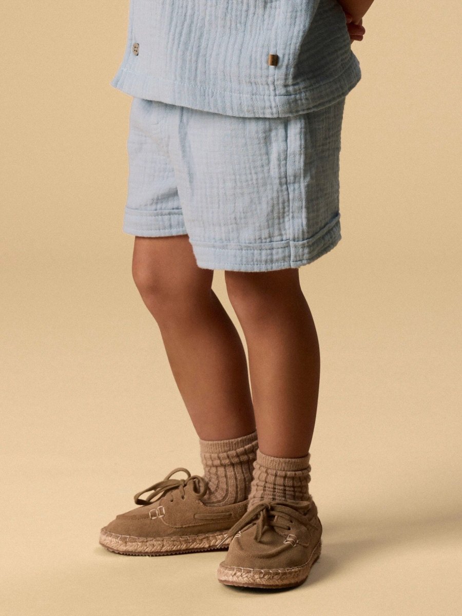 Lil' Atelier Mini FULINA SHORTS - Zen Blue | Torgunns Barneklær AS