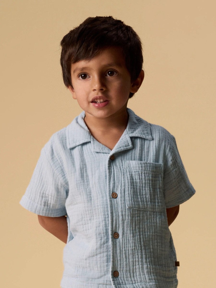 Lil' Atelier Mini FULINA SS SHIRT - Zen Blue | Torgunns Barneklær AS