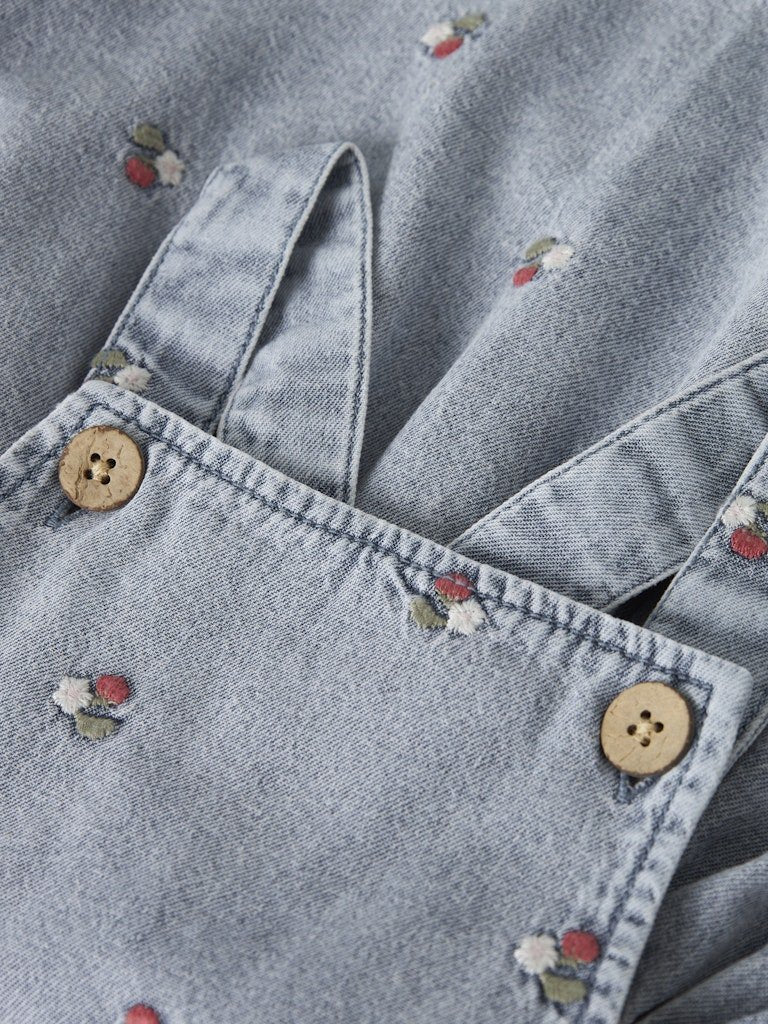 Lil Atelier Mini FUNDA DENIM seleskjørt - Medium Blue Denim | Torgunns Barneklær AS