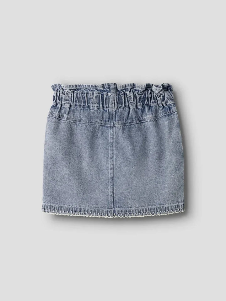 Lil Atelier Mini FUNDA LOOSE DENIM skjørt - Medium Blue Denim | Torgunns Barneklær AS