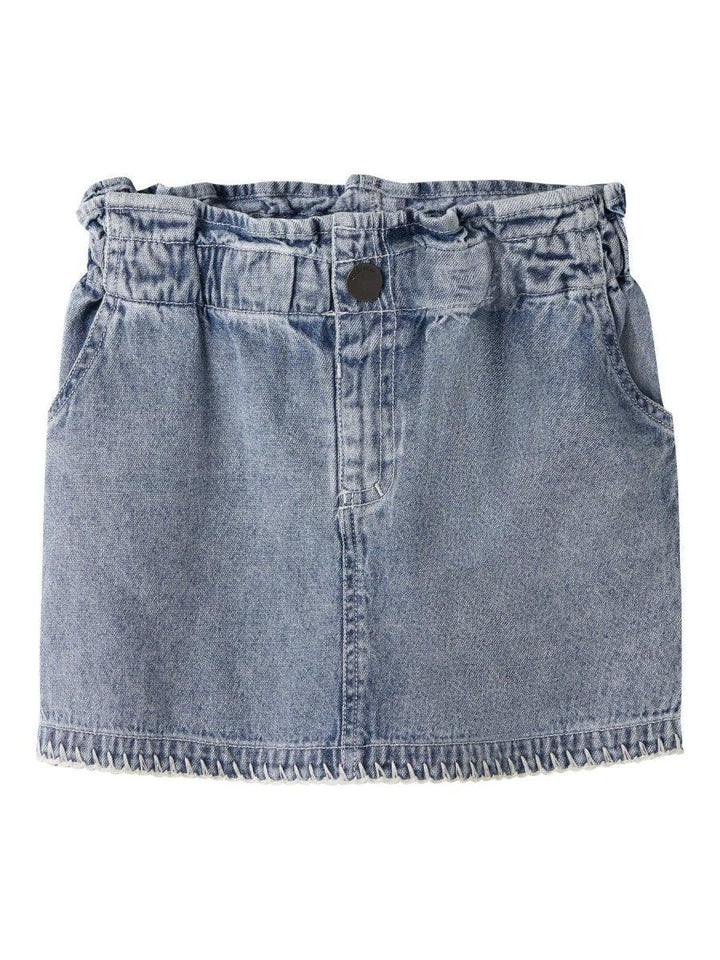 Lil Atelier Mini FUNDA LOOSE DENIM skjørt - Medium Blue Denim | Torgunns Barneklær AS