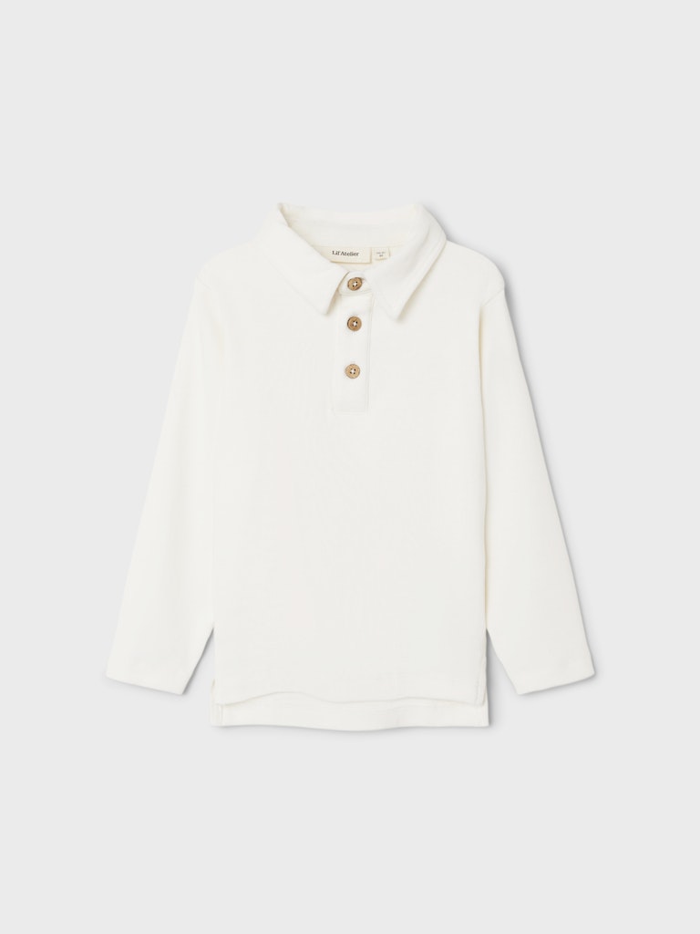 Lil' Atelier Mini FUNDO LS SLIM TOP - Coconut Milk | Torgunns Barneklær AS