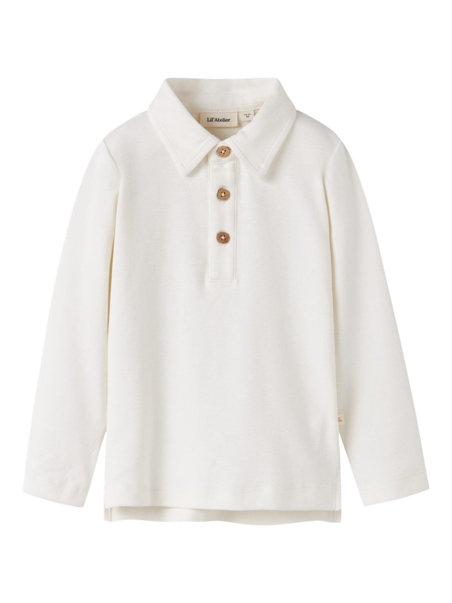 Lil Atelier Mini FUNDO SLIM Krage Genser - Coconut Milk | Torgunns Barneklær AS