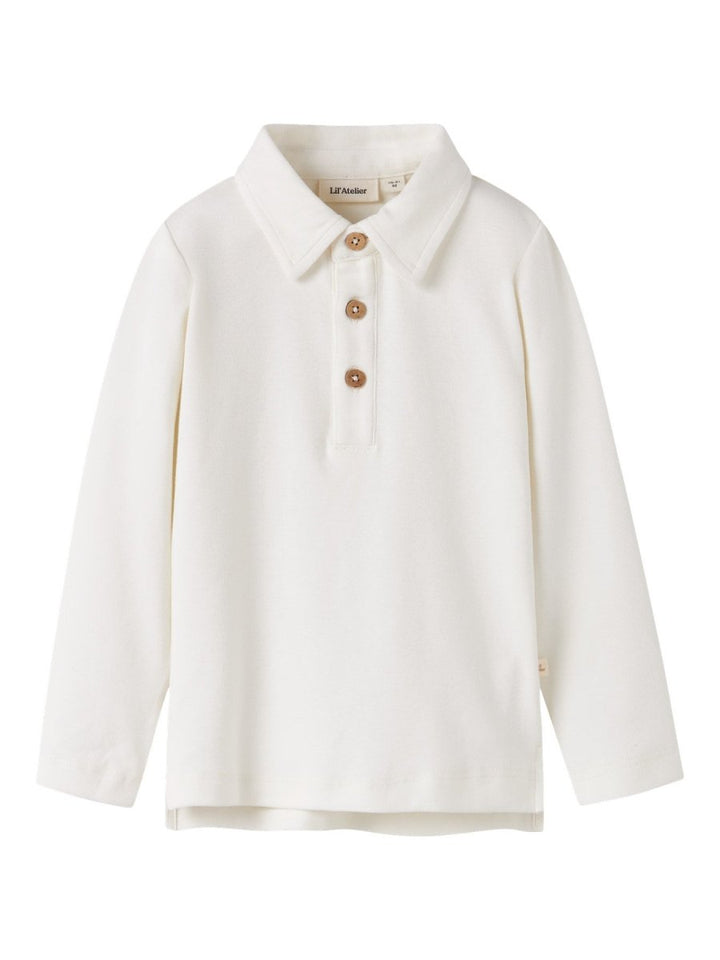 Lil Atelier Mini FUNDO SLIM Krage Genser - Coconut Milk | Torgunns Barneklær AS