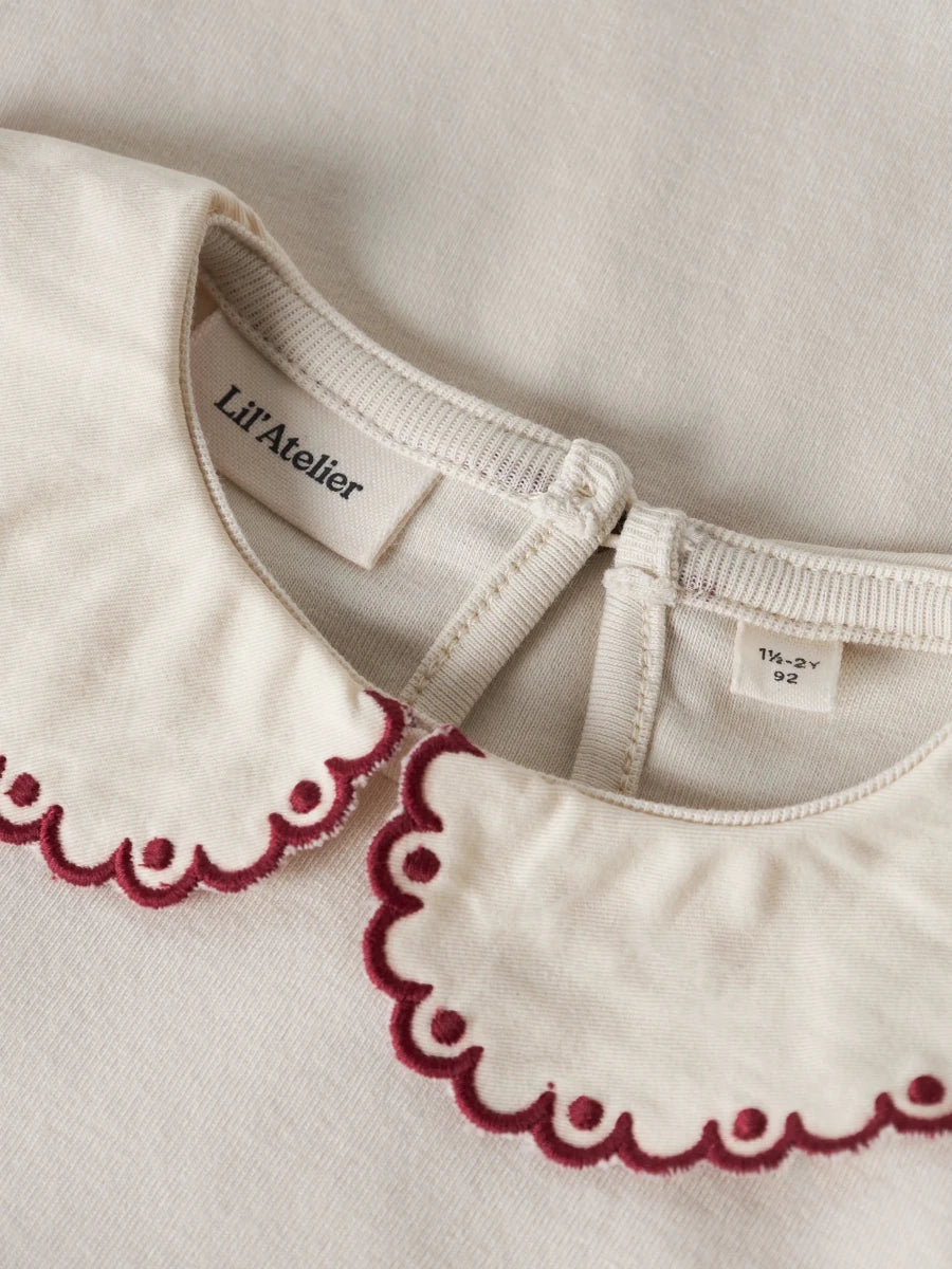 Lil' Atelier mini FUNDO topp - Turtledove | Biking Red | Torgunns Barneklær AS