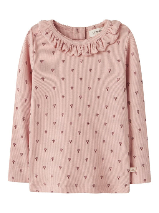 Lil' Atelier MINI GAGO KIS LS SLIM TOP - Cameo Rose | Torgunns Barneklær AS