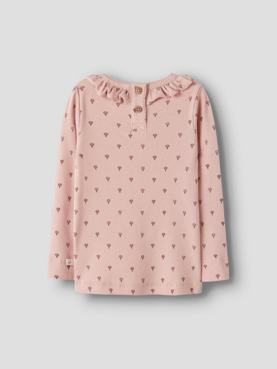 Lil' Atelier MINI GAGO KIS LS SLIM TOP - Cameo Rose | Torgunns Barneklær AS