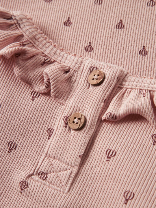 Lil' Atelier MINI GAGO KIS LS SLIM TOP - Cameo Rose | Torgunns Barneklær AS