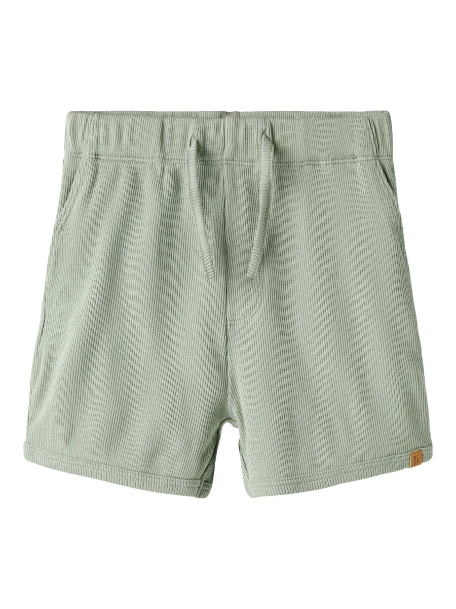 Lil' Atelier Mini GAGO KNA SHORTS - Seagrass | Torgunns Barneklær AS