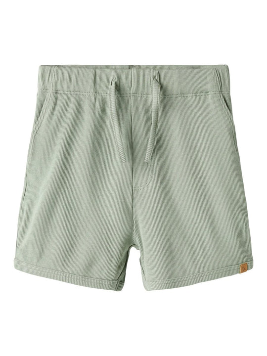Lil' Atelier Mini GAGO KNA SHORTS - Seagrass | Torgunns Barneklær AS