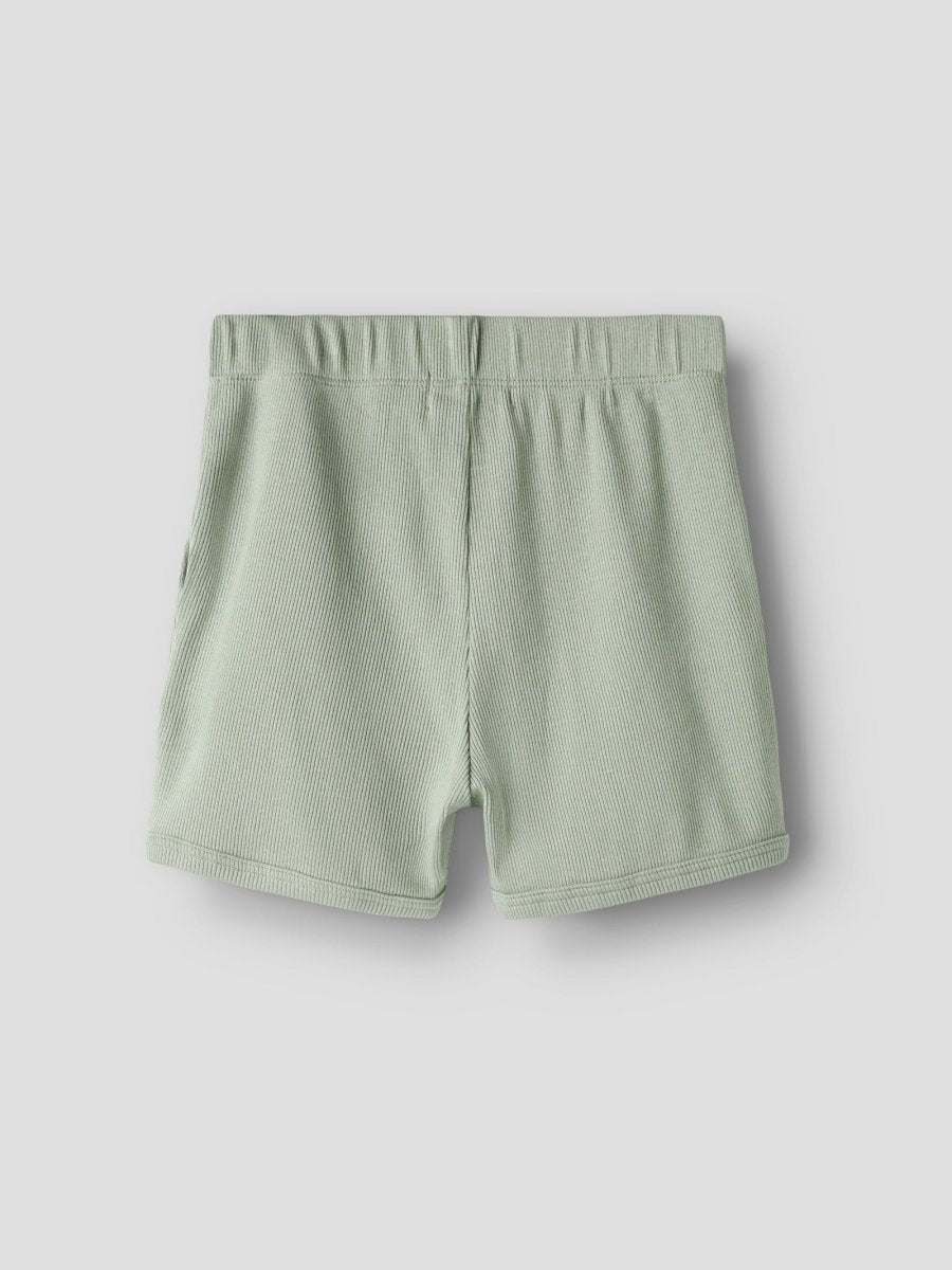 Lil' Atelier Mini GAGO KNA SHORTS - Seagrass | Torgunns Barneklær AS