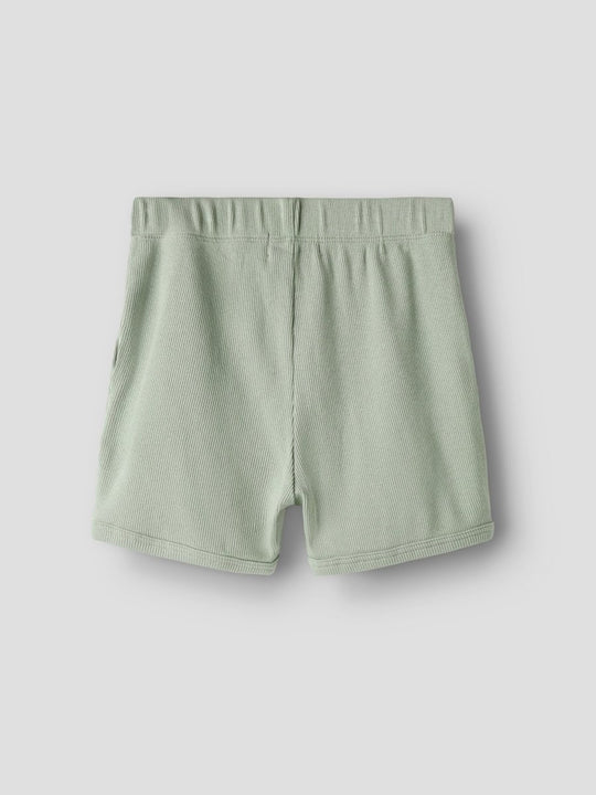 Lil' Atelier Mini GAGO KNA SHORTS - Seagrass | Torgunns Barneklær AS