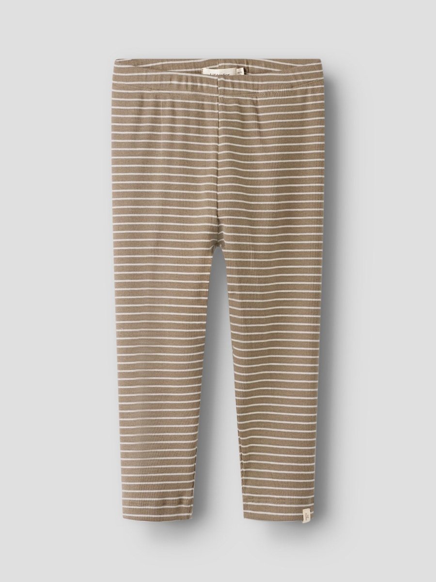 Lil' Atelier Mini GAGO LS NIGHT SET - Sepia Tint Stripes | Torgunns Barneklær AS