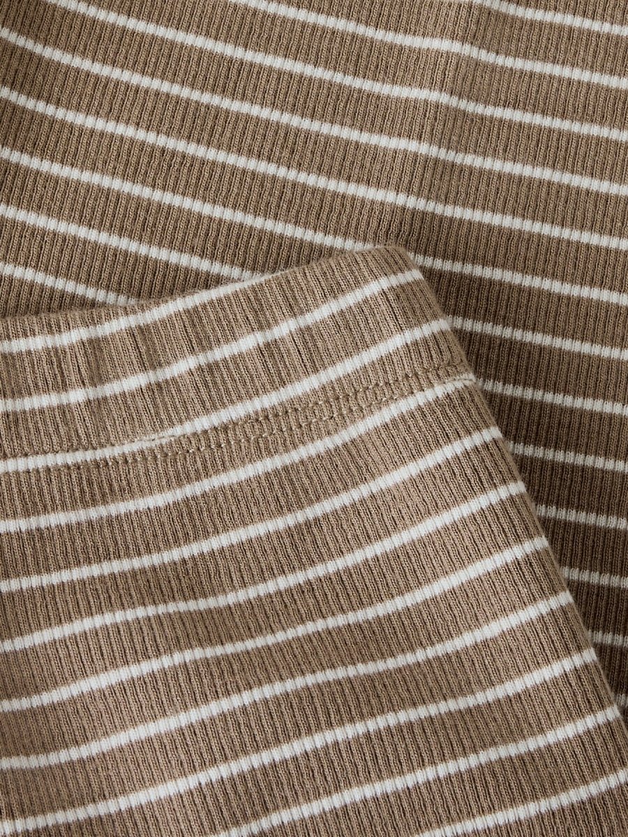 Lil' Atelier Mini GAGO LS NIGHT SET - Sepia Tint Stripes | Torgunns Barneklær AS