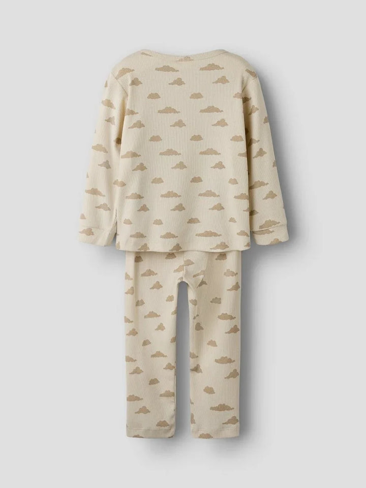 Myke barneklær med skyer, ullpyjamas for spedbarn og småbarn, bærekraftig og komfortabel