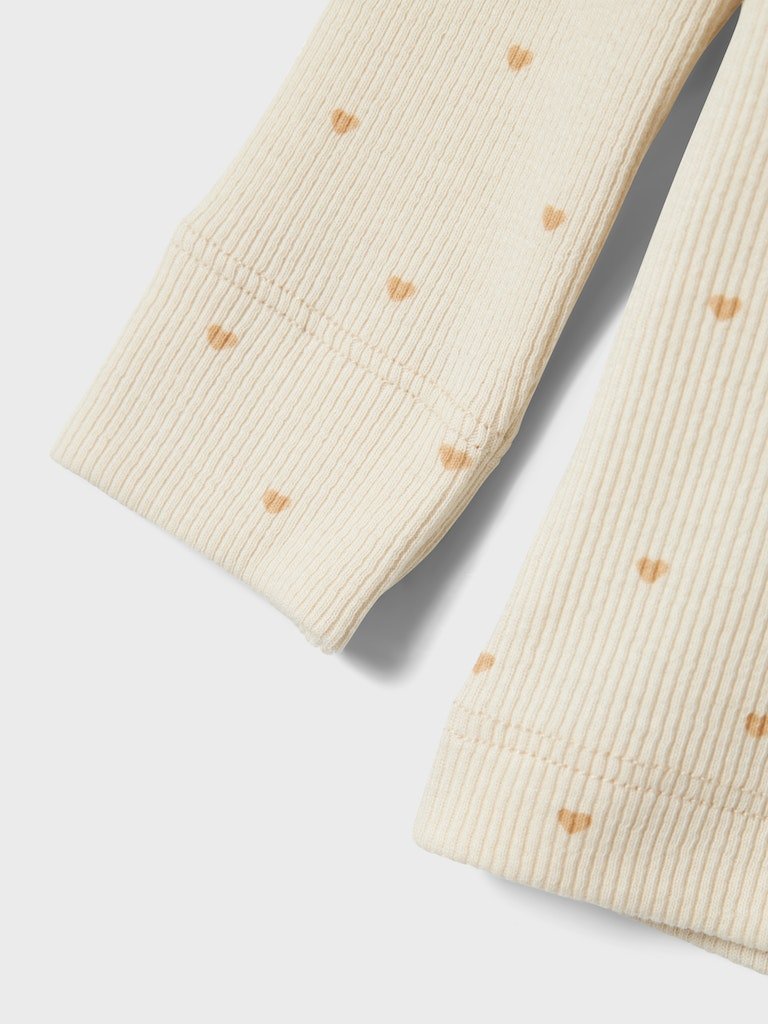 Lil' Atelier Mini GAGO LS SLIM TOP - Turtledove Heart | Torgunns Barneklær AS