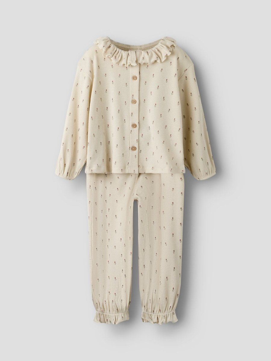 Lil' Atelier Mini GAGO RUA LOOSE NIGHT SET - Turtledove | FLORAL | Torgunns Barneklær AS