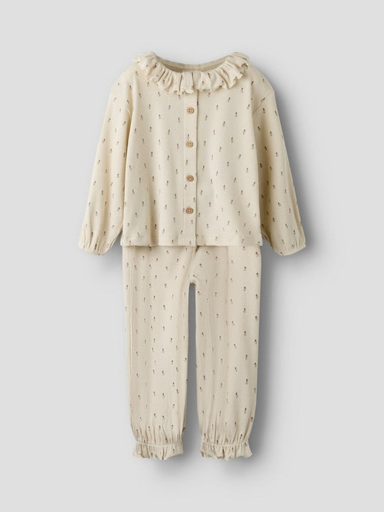 Lil' Atelier Mini GAGO RUA LOOSE NIGHT SET - Turtledove | FLORAL | Torgunns Barneklær AS