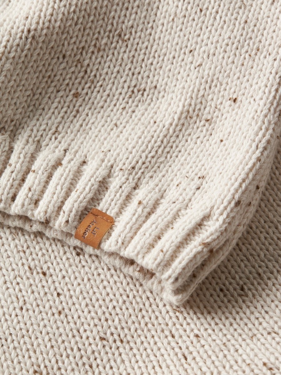 Lil' Atelier Mini GALTO FAK LS KNIT - Turtledove | Torgunns Barneklær AS