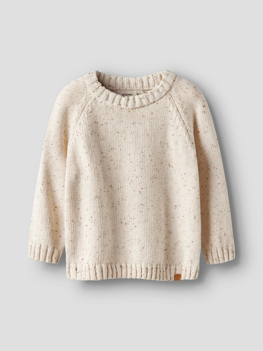 Lil' Atelier Mini GALTO FAK LS KNIT - Turtledove | Torgunns Barneklær AS
