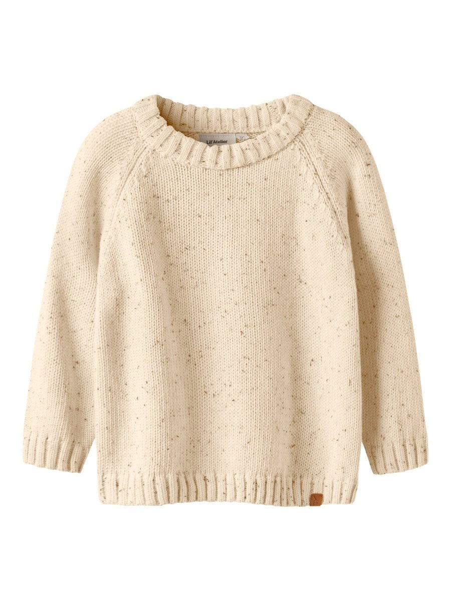 Lil' Atelier Mini GALTO FAK LS KNIT - Turtledove | Torgunns Barneklær AS