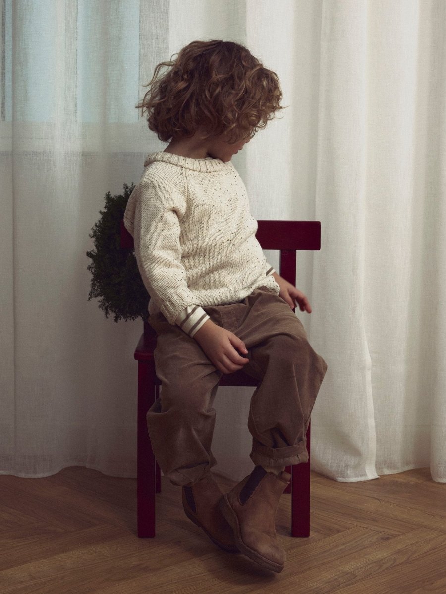 Lil' Atelier Mini GALTO FAK LS KNIT - Turtledove | Torgunns Barneklær AS