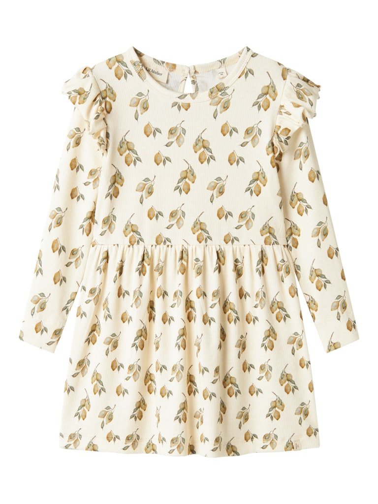 Lil' Atelier Mini GAVO ENK LS DRESS - Turtledove | Torgunns Barneklær AS